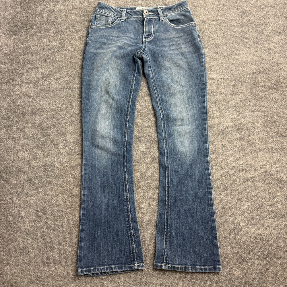 Mudd Low Rise Bootcut Jeans Womens Size 14 Medium Wash Y2K Stretch Denim